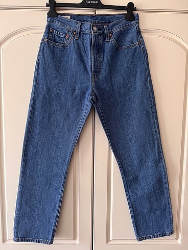 501® LEVİ'S® CROP KADIN JEAN PANTOLON - koyu mavi