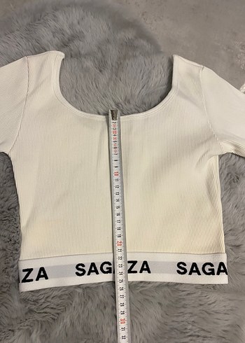 s Beden beyaz Renk Sagaza Crop Top