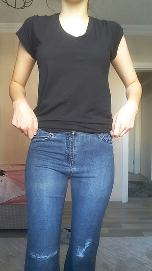Benetton İspanyol paça pantolon