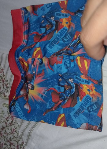 24-36 Ay Beden Renkli Baskılı Superman Çocuk mayosu