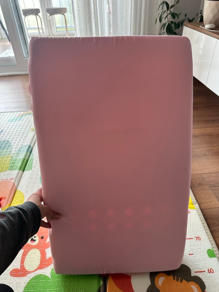 Reflü yatağı Pembe Bebek Uyku Destek Minderi - Görsel 5