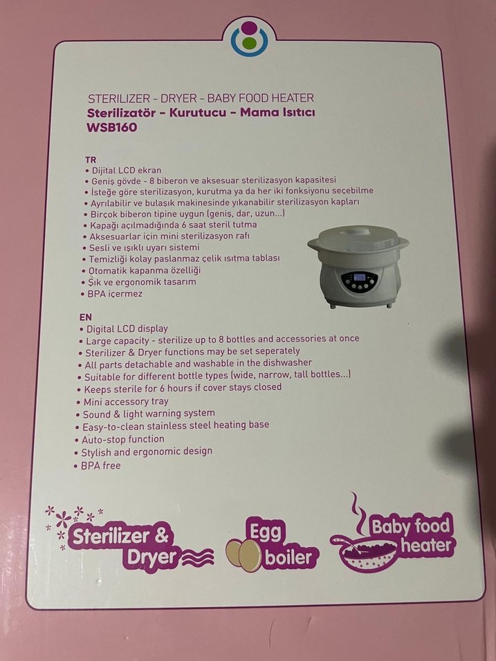 Weewell Bebek Mama Isıtıcı ve Sterilizatör - Görsel 3