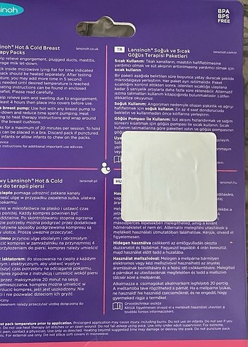 Mor Lansinoh Sıcak ve Soğuk Göğüs Terapisi Paketleri - Görsel 2
