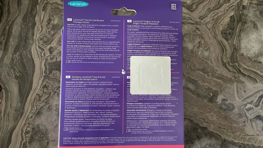 Mor Lansinoh Sıcak ve Soğuk Göğüs Terapisi Paketleri - Görsel 2