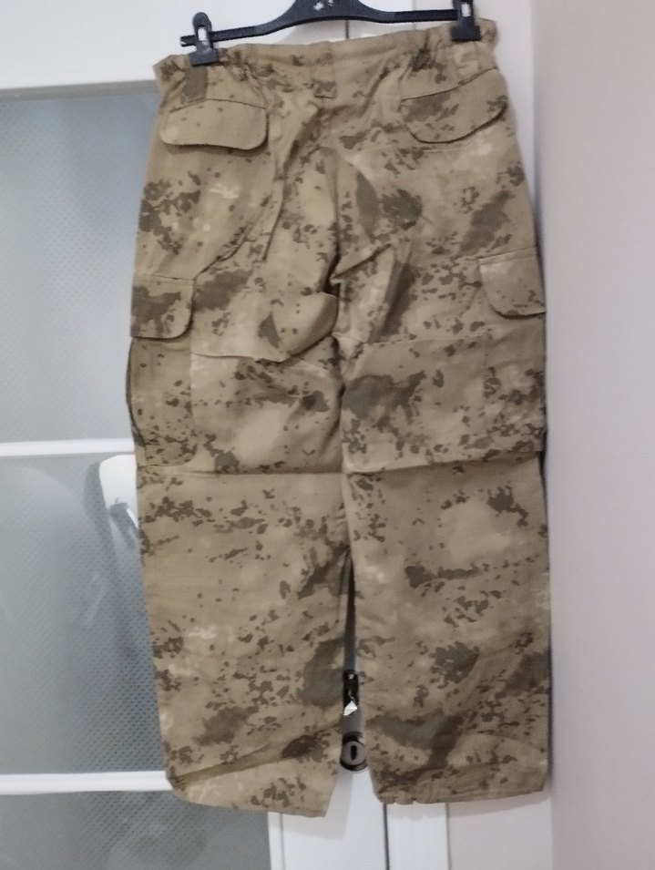 Bej Kamuflajlı Gevşek Kesim Erkek Pantolon - Görsel 2