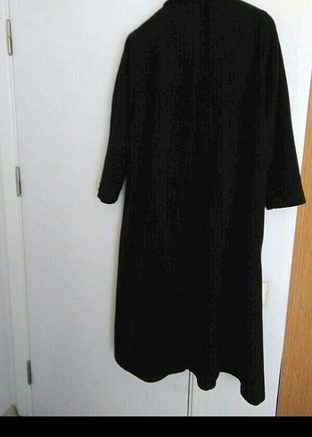 Kadın Siyah Uzun Goth Kaban - Görsel 2