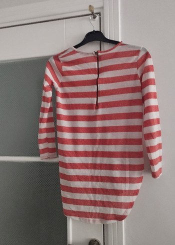 Kırmızı Çizgili Triko Kadın Tişört - Görsel 2