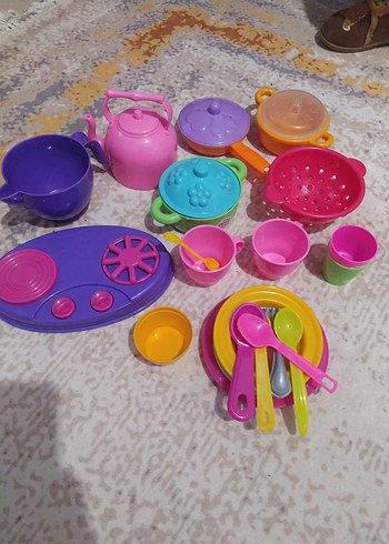 Renkli Plastik Oyuncak Mutfak Seti - Görsel 2