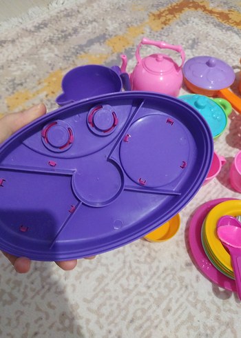 Renkli Plastik Oyuncak Mutfak Seti - Görsel 5