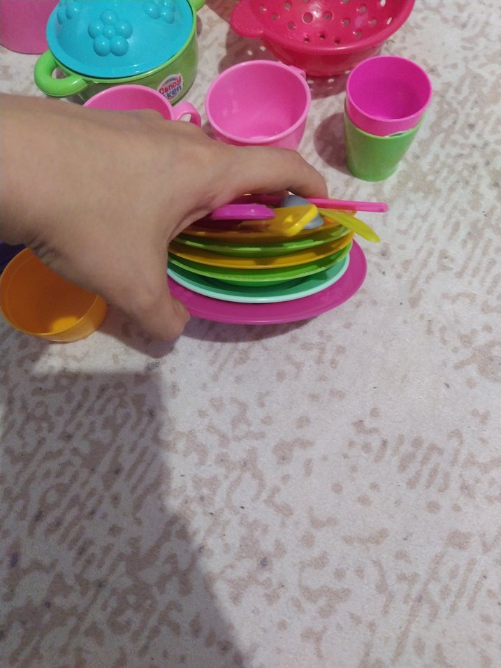 Renkli Plastik Oyuncak Mutfak Seti - Görsel 3