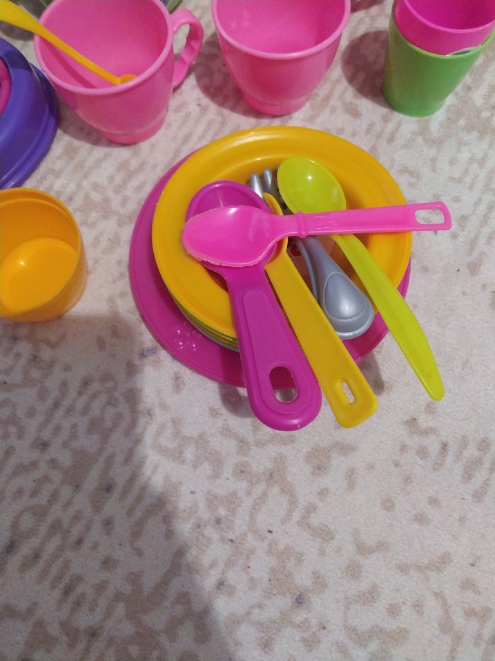 Renkli Plastik Oyuncak Mutfak Seti - Görsel 4