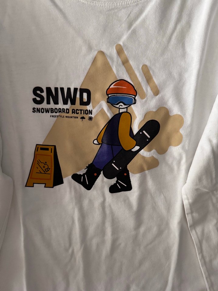 Zara , Erkek Çocuk Beyaz Baskılı Uzun Kollu Tişört - Görsel 4