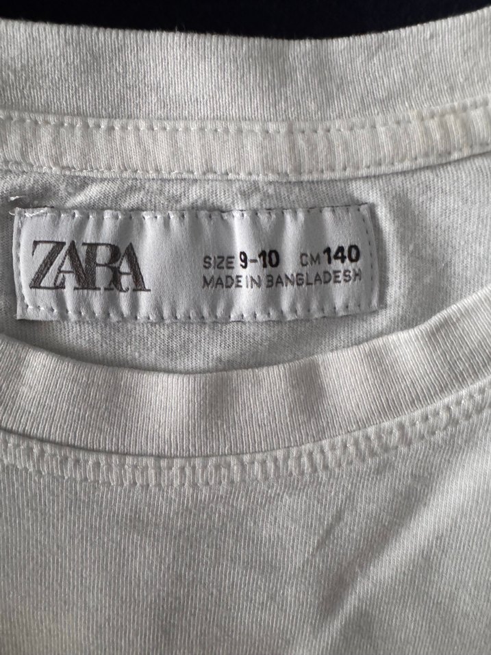 Zara , Erkek Çocuk Beyaz Baskılı Uzun Kollu Tişört - Görsel 2