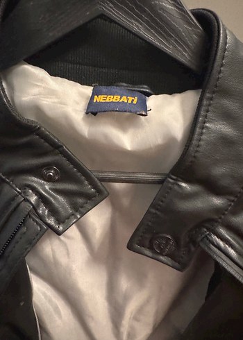 Diğer Çocuk , Siyah Suni Deri Biker Ceket, Fermuarlı, Normal Boy