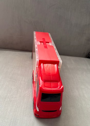 Kırmızı Oyuncak küçük araba taşıma tırı - Görsel 6