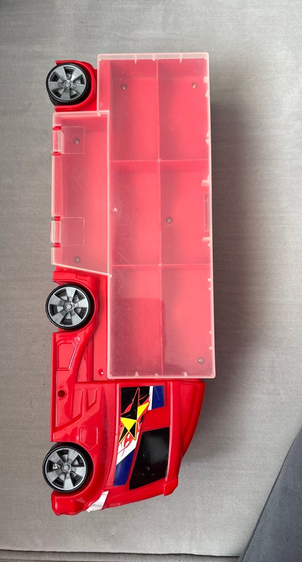 Kırmızı Oyuncak küçük araba taşıma tırı - Görsel 5