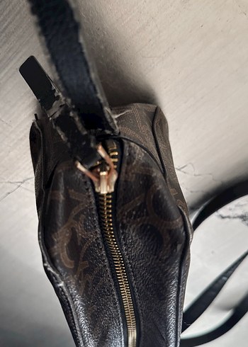 Kahverengi Desenli CK Deri Kadın Çapraz Çanta - Görsel 4