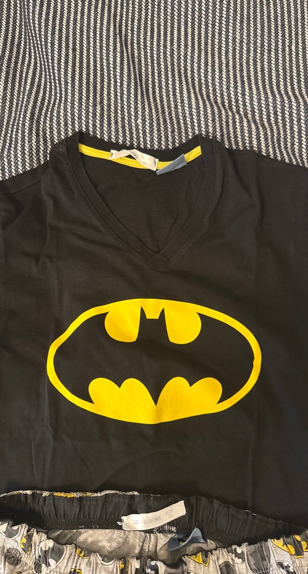 Batman Baskılı Kısa Kollu Erkek Pijama Takımı - Görsel 5