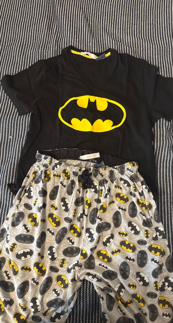 Batman Baskılı Kısa Kollu Erkek Pijama Takımı - Görsel 4