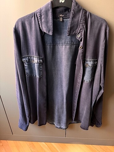 Mavi jeans kadın gömlek - Görsel 6