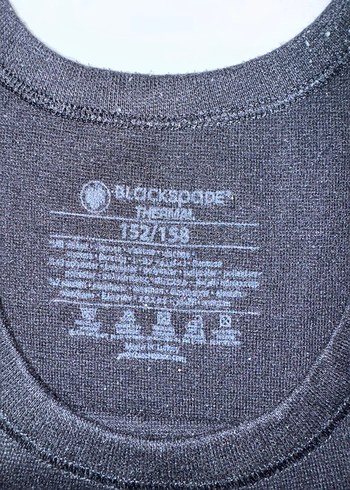 Siyah unisex  Çocuk termal  Atlet - Görsel 2