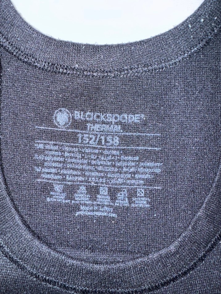 Siyah unisex  Çocuk termal  Atlet - Görsel 2