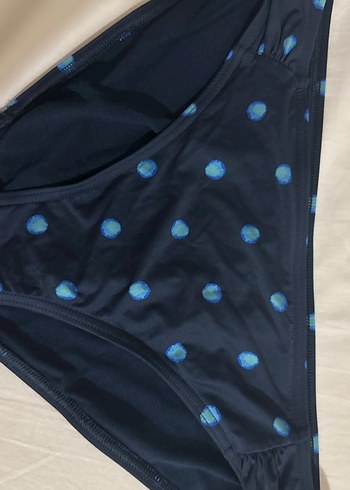 Marks & Spencer Lacivert Puantiyeli Düğmeli Bikini takımı