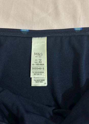 42 Beden Lacivert Puantiyeli Düğmeli Bikini takımı