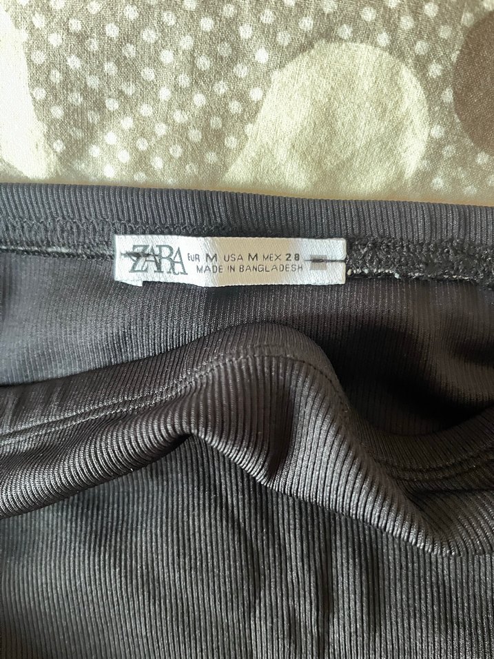 Siyah, Esnek Kumaşlı strablez bluz - Görsel 3