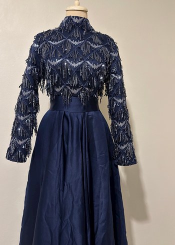 Lacivert abiye - Görsel 5