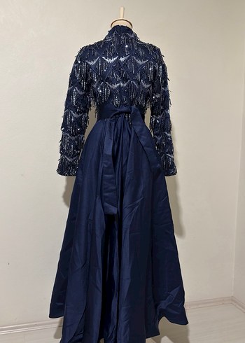 Lacivert abiye - Görsel 7