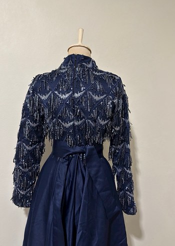 Lacivert abiye - Görsel 6