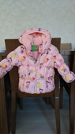 LCW desenli kız bebek mont