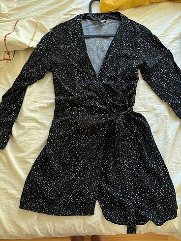 H&m kruvaze puantiyeli elbise