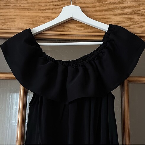 Zara Siyah kısa şortlu tulum