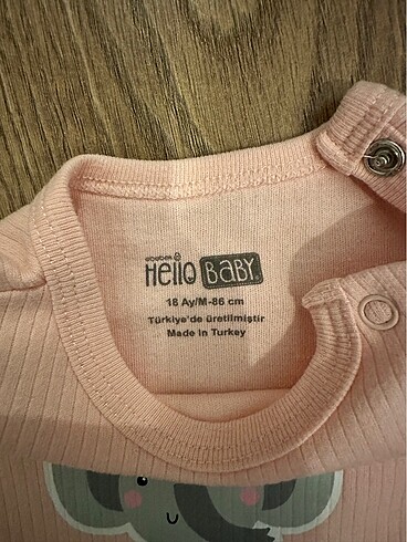 HelloBaby 18 aylık uzun kollu çıtçıtlı bady