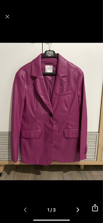 Bershka deri blazer