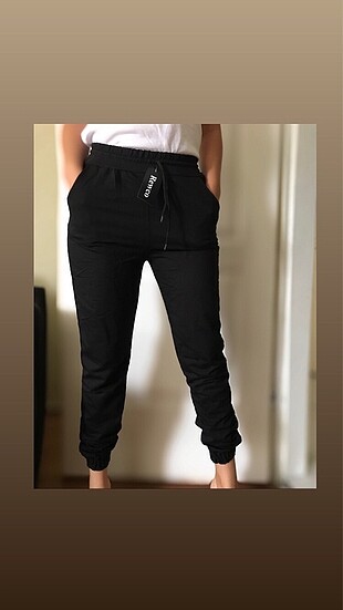 Siyah jogger eşofman altı