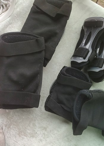 Gri Plastik Motosiklet Dizlikleri Velcro Bantlı - Görsel 5