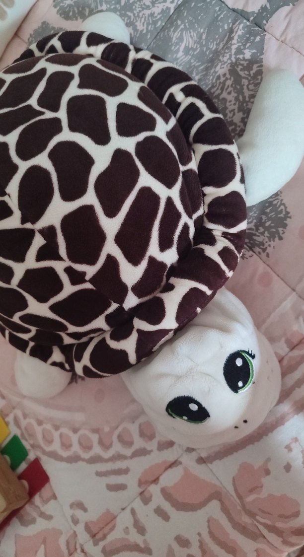 Renkli Kahverengi Peluş Kaplumbağa Oyuncak - Görsel 2