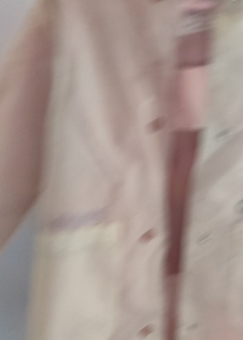 Düğmeli Pembe Kız Yağmurluk - Görsel 3