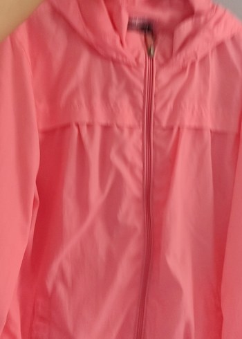 Kız Çocuk Pembe Fermuarlı Yağmurluk - Görsel 2