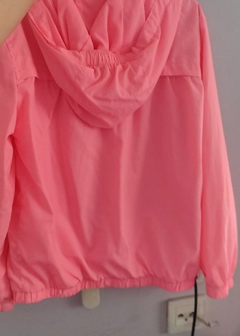 Kız Çocuk Pembe Fermuarlı Yağmurluk - Görsel 3