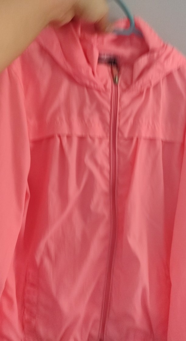 Kız Çocuk Pembe Fermuarlı Yağmurluk - Görsel 2