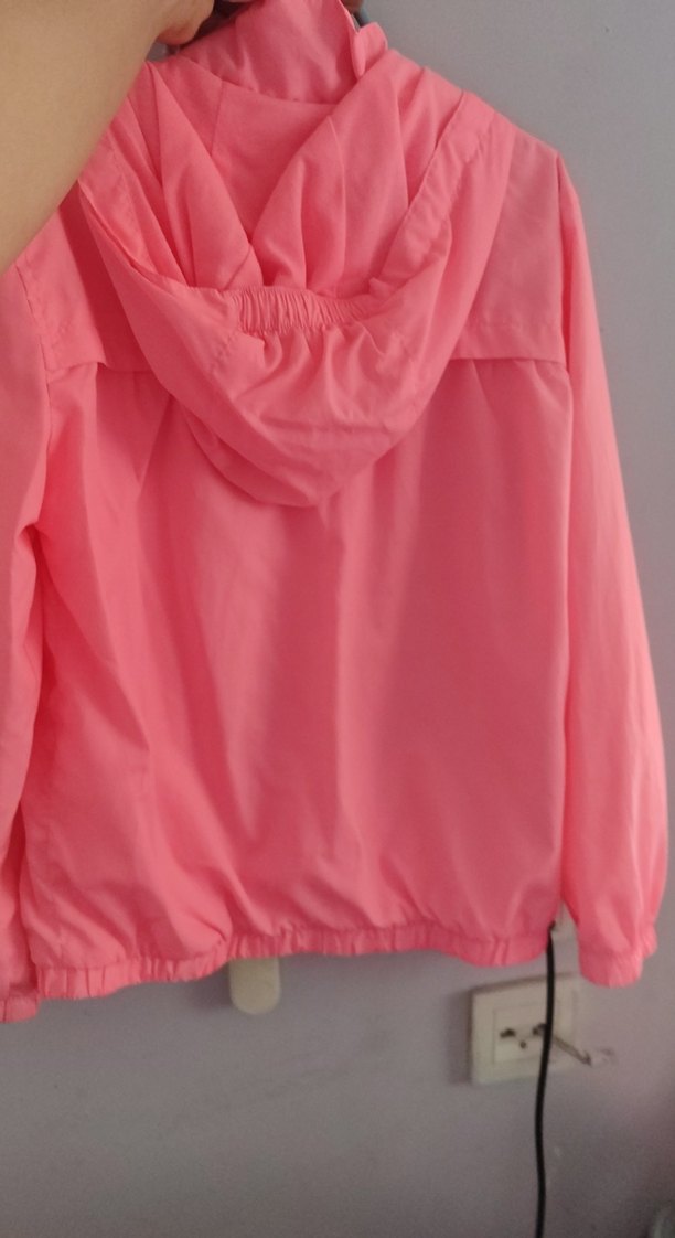 Kız Çocuk Pembe Fermuarlı Yağmurluk - Görsel 3