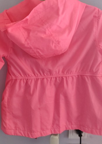 Kız Çocuk Pembe Fermuarlı İnce Yağmurluk - Görsel 2