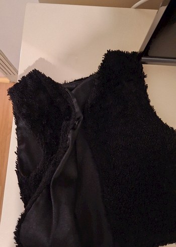 siyah peluş kürk - Görsel 2