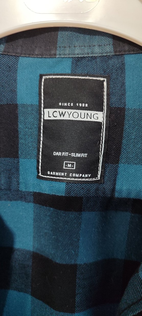 Erkek Lacivert Kareli Düğmeli Gömlek - Görsel 3