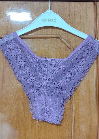 Lila Dantel Bohem Vintage Sütyen - Görsel 4