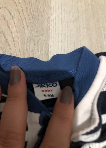 Uzun Kollu Mavi Örgü Bebek Tulum - Görsel 2